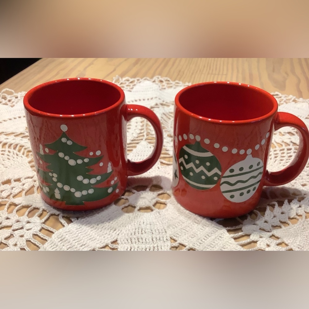 2 Waechtersbach Christmas Mugs